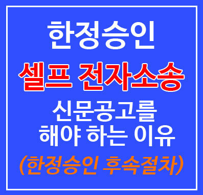 한정승인 신문공고