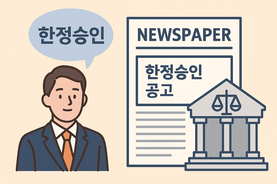한정승인 신문공고